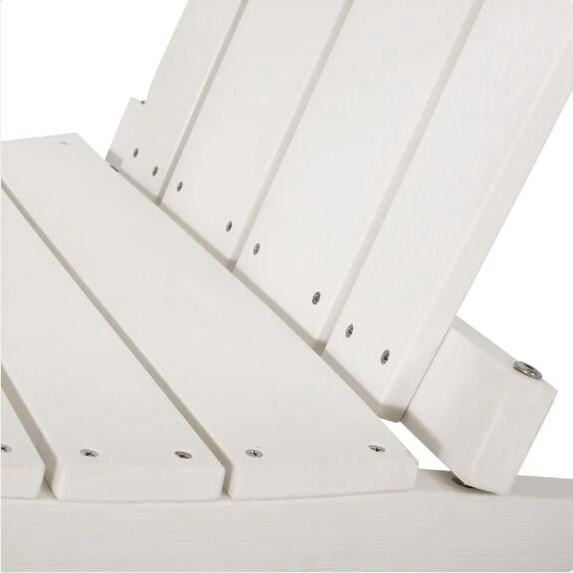 Classic Pure White Outdoor Solid Wood Adirondack Chair Garden Lounge Chair