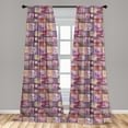 thumbnail image 5 of Ambesonne Pink Curtains, Vintage Letters Watercolor, Pair of 28"x95", Pale Pink Black, 5 of 5