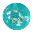 thumbnail image 2 of Sensory Squeeze Toys, Squeeze Toys, 3 in Round, Relaxation Toys, Glitter Infusions, Real Shells, Cyan Hue, Pocket Size, 1 Pc, 2 of 6