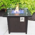 thumbnail image 2 of Celestial 20.5" x 20.5" Glass Wind Guard for 15” Square Fire Pits, 2 of 7