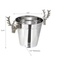 thumbnail image 3 of Masion Concepts Stainless Steel Ice Bucket With Reindeer 5.5" ,Silver,Stainless Steel, 5.5 L x 5.5 W x 5.31 H, 3 of 3