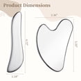 thumbnail image 6 of Facial Gua Sha Tools, 2PCS 304 Stainless Steel Face Gua Sha Beauty Tools, Promote Circulation & Tighten the Skin, Face Scraper Massagers for Face, Eyes, Legs, Lymphatic Drainage Massage Tools, 6 of 7