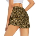 thumbnail image 3 of Goofa Gold Glitter Leopard Printed Women 2 in 1 Running Shorts,Quick Dry Athletic Workout Shorts,High Waisted Athletic Shorts with Liner Pockets-XX-Large, 3 of 9
