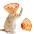 thumbnail image 1 of Adjustable Cat Recovery Collar - Soft Cone for Post-Surgery, Prevents Licking, Enables Eating and Drinking - Small Size, 1 of 4