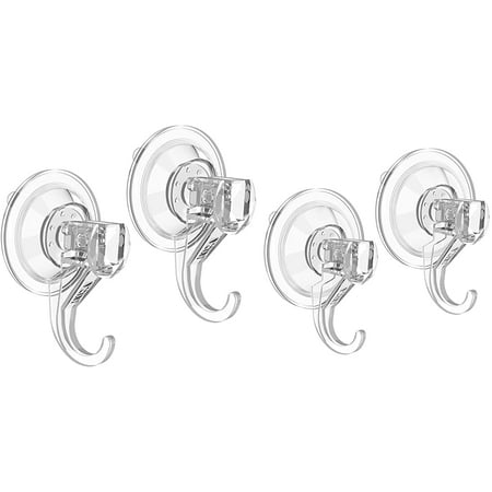 

2 Pcs Small Suction Cup Hooks with 2 Pcs Large Suction Cup Hooks