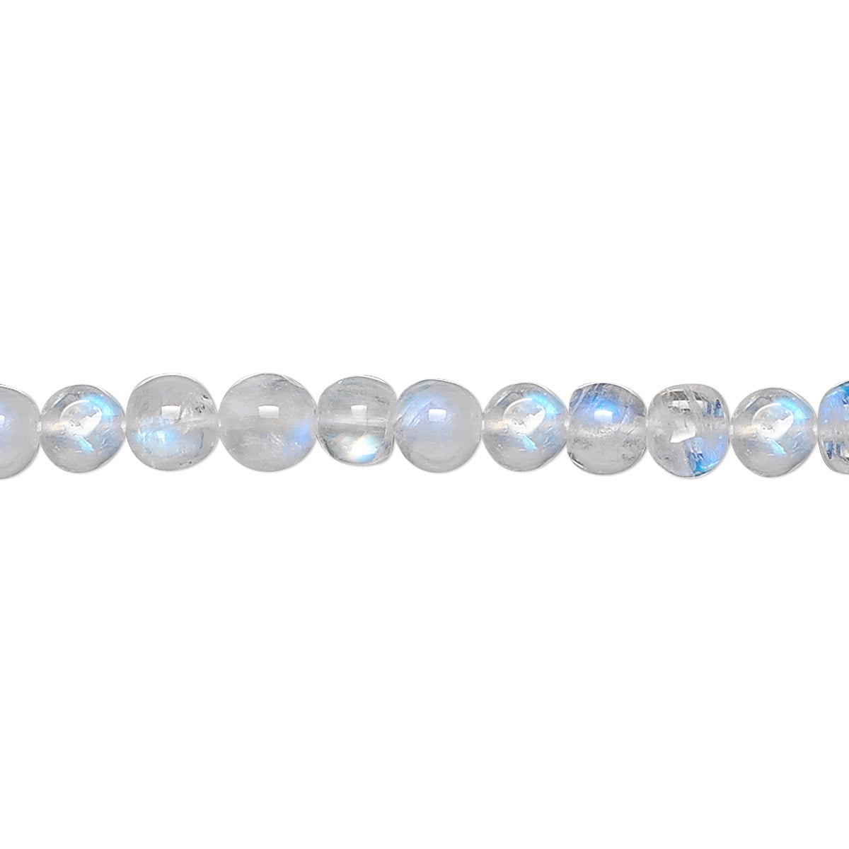 White Rainbow Moonstone Gemstone Handmade Loose Beads Bracelet For Unisex 