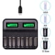 thumbnail image 5 of Cargador De Batería Inteligente De 8 Ranuras Para Baterías Recargables Aa Aaa C D sonducket EL011262-00, 5 of 5