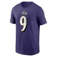 thumbnail image 2 of Men's Nike Justin Tucker  Purple Baltimore Ravens  Player Name & Number T-Shirt, 2 of 3