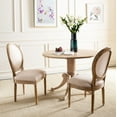 thumbnail image 3 of Safavieh HOLLOWAY 19''H FRENCH BRASSERIE LINEN OVAL SIDE CHAIR, FOX6228G-SET2, 3 of 8