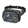 thumbnail image 2 of Zufioo Retro Forest Animals Print Square Double Layer Waist Bag, Durable & Stylish Fanny Pack with Zippered Pockets and Adjustable Strap for Outdoor & Daily, 2 of 9
