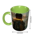 thumbnail image 3 of Game Graphics City Coffee Mug Fun Custom Ceramic Mugs 11oz Green, 3 of 5