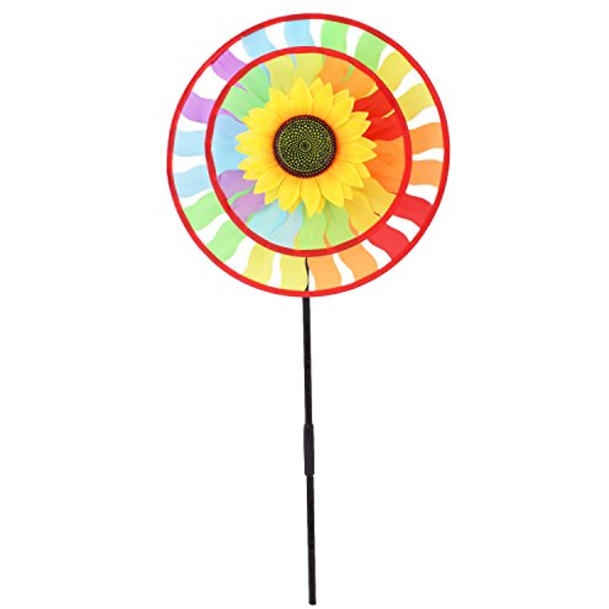 Dairyshop Sunflower Rainbow Windmill Wind Spinner Whirligig Wheel Home Yard Decoration Hot