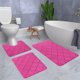 thumbnail image 5 of Juego de 3 alfombrillas de baño suaves y antideslizantes, color oscuro, absorbentes, gruesas y duraderas, de fácil secado, universales, para decoración del hogar, entrada de cocina y uso hotelero., 5 of 8