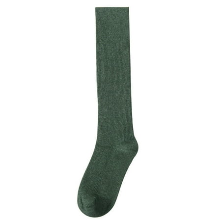 

Stockings Women s Stockings High Tube And Knee Cotton Autumn And Winter Calf Socks High Waist Socks Long Cotton Socks dark green