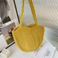 thumbnail image 3 of Bolso de mano para mujer, bolso de cubo, bolso de mano de verano, bolso de mano tejido para playa, bolso de mano para mujer (amarillo), 3 of 6
