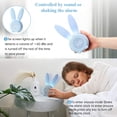 thumbnail image 4 of Kids Digital Alarm Clock with Cute Blue Night Light, Sleep Learning Clock, 2 Alarms, 6 Ringtones, Thermometer, Snooze, Timer, Countdown 2000mAh Rechargeable, 4 of 5