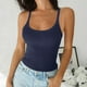 thumbnail image 2 of Ropa de mujer,Camiseta sin mangas lisa para mujer, camiseta sin mangas con cuello en U, camisa de poliéster, ropa informal, top deportivo, sopatenor, 2 of 8