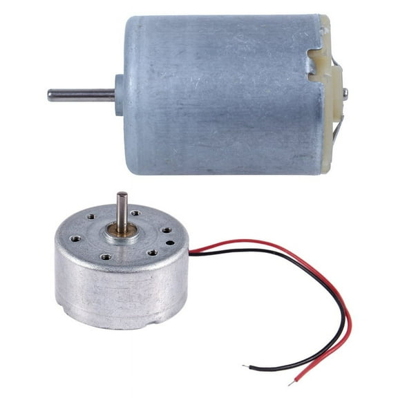 DC 5V 4350RPM 0.04A Electric Small Motor for USB Fans & 1700-7300RPM 1.5-6.5V High Torque Cylinder Electric Mini DC Motor,2 x DC Motor,Silver