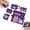 Purple, variant on 6-Piece Mesh Zipper Pouch Set, See-Through Travel Storage Organizer Bags, Green