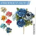 thumbnail image 3 of 1Pc Clearance Under $3 Artificial Ranunculus Silk Flower For Vase, Abs Elegant Blue, 3 of 9