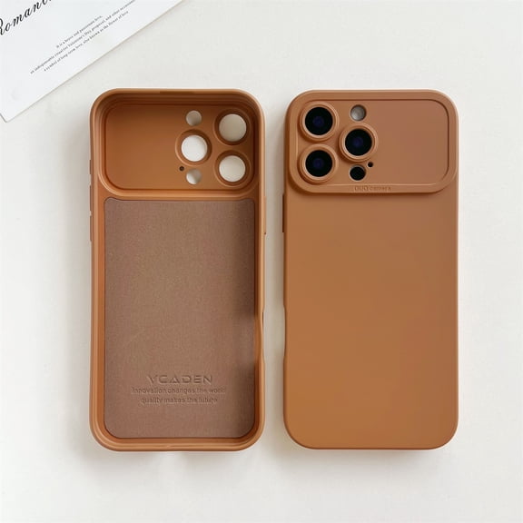 Allytechgroup Case for iPhone 15 Pro, Slim Lightweight Protective Phone Shell [Military-Grade Drop Protection] Anti-Slip Flexible Soft TPU Back Heavy-Duty Shockproof Bumper Cover, Brown