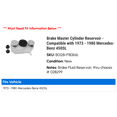 thumbnail image 2 of Brake Master Cylinder Reservoir - Compatible with 1973 - 1980 Mercedes-Benz 450SL 1974 1975 1976 1977 1978 1979, 2 of 2