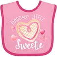 thumbnail image 3 of Inktastic Daddy's Little Sweetie with Pink Heart Cookie Boys or Girls Baby Bib, 3 of 4