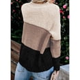 thumbnail image 4 of Suéter De Punto Para Mujer, Suéter De Punto Suelto Informal De Manga Larga, Cómodo Cuello Redondo Para Invierno, Oficina En Casa, Escuela ANGGREK XL negro, 4 of 5