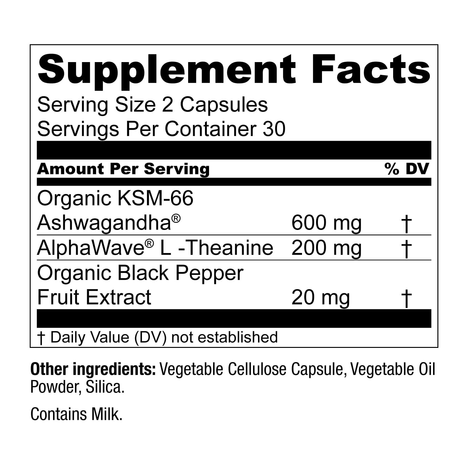 Live Conscious ZenWell KSM-66 Ashwagandha & L-Theanine, Stress Relief, Sleep & Brain Health Support, 60 Capsules (2-pack)