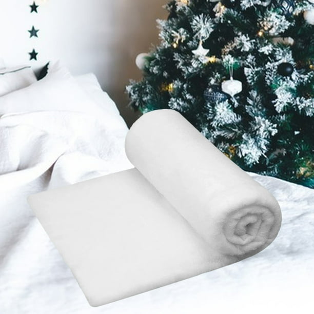 Decoración de Navidad de Falso Nieve Decoración Artificial Fibra de Nieve Blanca Pueblo de Nieve Blanco Manta de Nieve