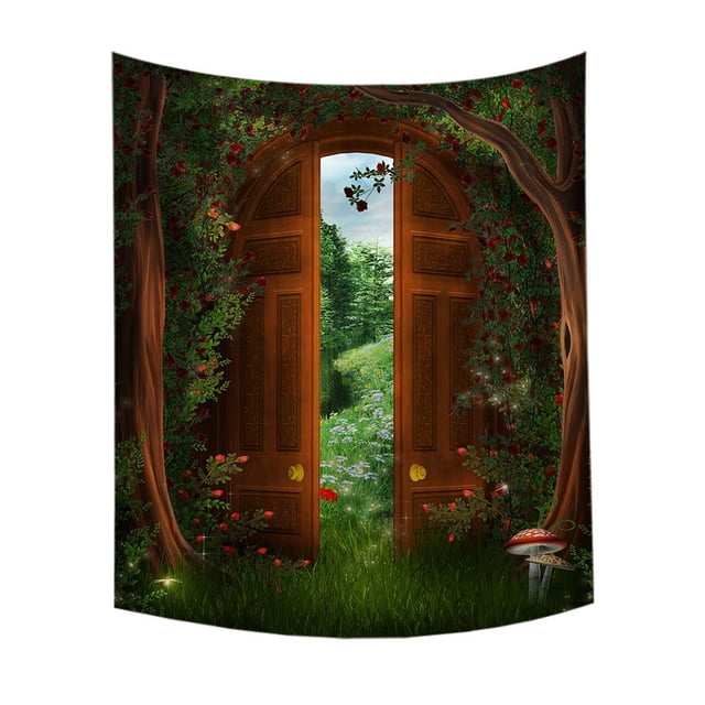 Tapiz de microtela para puerta y pared, 150 x 130 cm, microtela