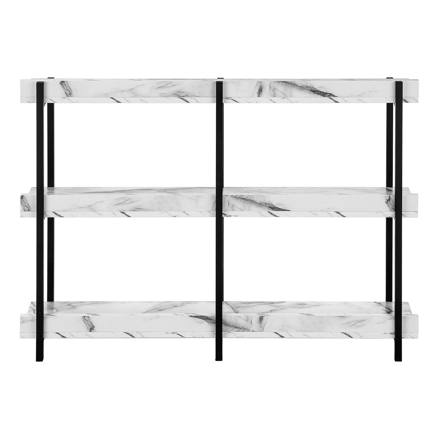 Monarch Specialties Accent Table, Console, Entryway, Narrow, Sofa, Living Room, Bedroom, Metal, Laminate, White, Black, Contemporary, Modern