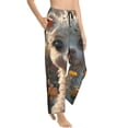 thumbnail image 2 of Daiia Adorable Llama In Flowers Women's Sleep Pant with Pockets and Drawstring,Pajama Pants-Large, 2 of 9
