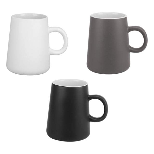 Taza cerámica mate elegante interior blanco 11 Oz-saimaa negro 9.5 x 11