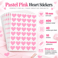 thumbnail image 5 of Royal Green 19MM Pastel Pink Hearts Sticker Envelope Seals Love Decorative Crafting and Scrapbooking Labels 400 Pack, 5 of 5