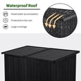 thumbnail image 4 of MCombo Wood Large Outdoor Storage Tool Shed (46.9" x 22.4" x 66") 1911 (Black), 4 of 7