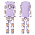 thumbnail image 4 of Family Halloween Pajama Set Long Sleeve Crew Neck, Soft Halloween Family Pajamas with Cute Ghost Candy Print, Adorable Matching Halloween Pajamas Sleepwear, 4 of 4