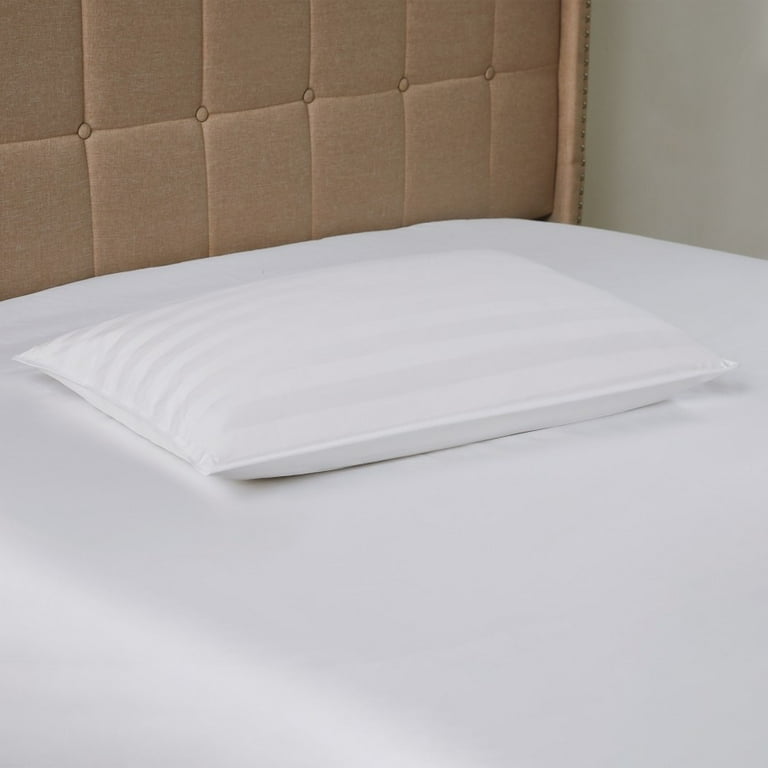 DOWNLITE Low Profile 250 TC 525 FP White Down Pillow Stomach Sleepers Only Very Flat