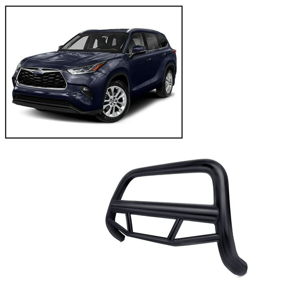 Black Horse Max Bull Bar No Skid Plate Black Compatible with 2020-2023 Toyota Highlander-MBB-TOF5407