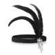 thumbnail image 2 of Diadema de plumas YONGSHENG tocado de aleta pluma negra borla plateada, 2 of 5