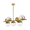 thumbnail image 3 of Eclipse 7 Lights Brass Pendant With Clear Glass, 3 of 5