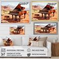 thumbnail image 4 of Designart "Desert Serenade Piano Melody I" Music Framed Wall Art - Vintage Brown Music Piano Hallway Framed Wall Art Decor, 4 of 6