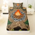 thumbnail image 3 of Erosebridal Teens Adventure Theme Twin Sheet Sets 3pcs,Kids Boys Girls Camping Tents Bedding,Breathable Home Decor, 3 of 5