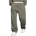 thumbnail image 6 of Lumtrix Men’S Baggy Sweatpants Wide-Leg Elastic Drawstring Waist Casual Lounge Joggers With Deep Pockets Army Green 3XL, 6 of 7