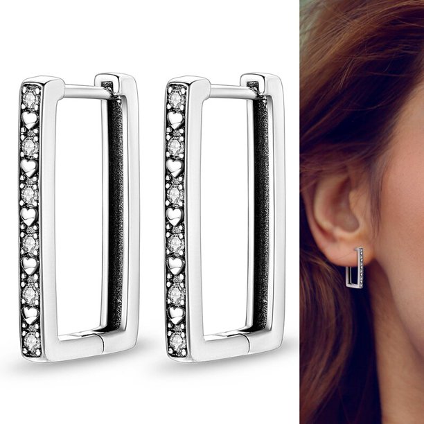 2023 nuevo 925 plata Margarita flor corazón CZ circonita cúbica pendientes redondos para mujer plata 925 joyería de moda Original Tan Jianjun unisex