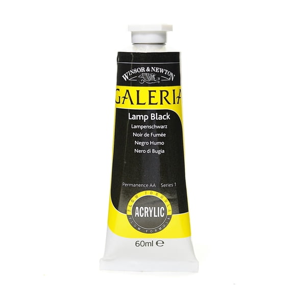 Galeria Flow Formula Acrylic Colours lamp black, 60 ml, 337 (pack of 4)