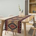 thumbnail image 3 of Retro Aztec Table Runner, Vintage Navajo Nation Tribal Style Abstract Geometric Boho Print Table Runner for Kitchen Dining Room Party Table Decor13.8x108in, 3 of 6