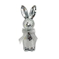 thumbnail image 2 of White Bunny Sculpture Glass Mirror Ball Ornament, Handmade Festive Easter Rabbit Decor for Party & Home, 2 of 6