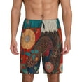 thumbnail image 3 of Lsque Sunflower Bald Eagle Mens Sleep Pajama Shorts,Short Pajama Pants, Cotton Ultra-Soft Knit-Medium, 3 of 9