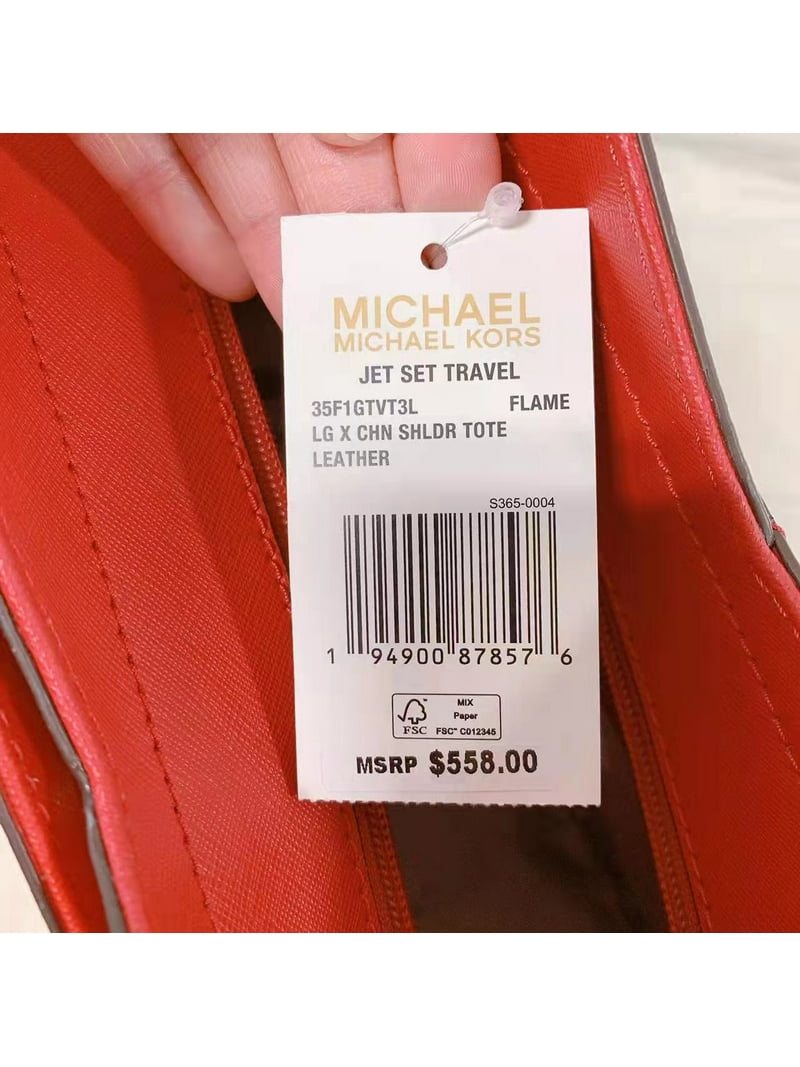 Michael Kors Jet Set Travel Large Female Chain Shoulder Tote Flame